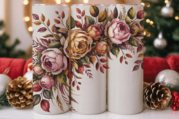 Download Autumn Blooms 20oz Tumbler Wrap - Premium Resources