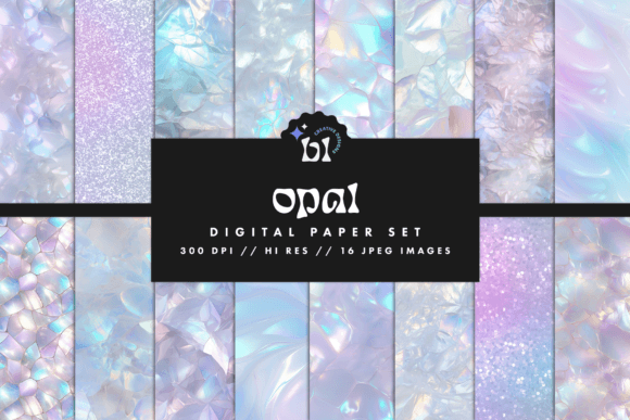 Download Opal Digital Paper Set - Opal digital paper Collection