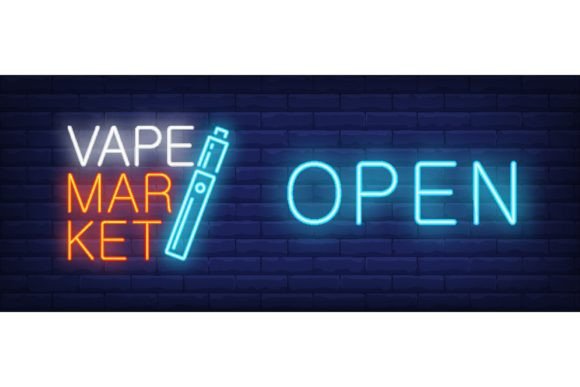 Download Open, Vape Market Neon Sign. Electronic - Premium Resources