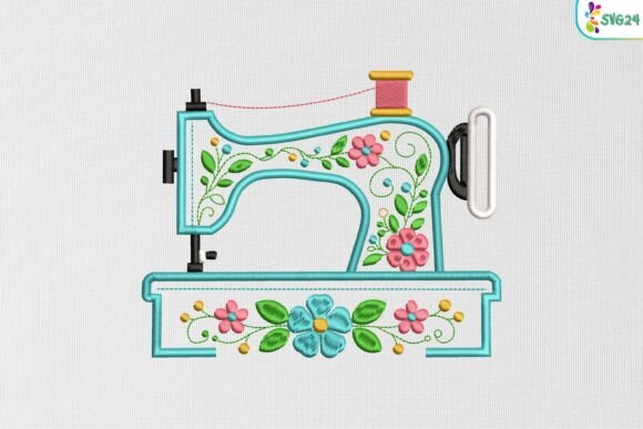 Download Vintage Sewing Machine Floral Blossom - Premium Resources