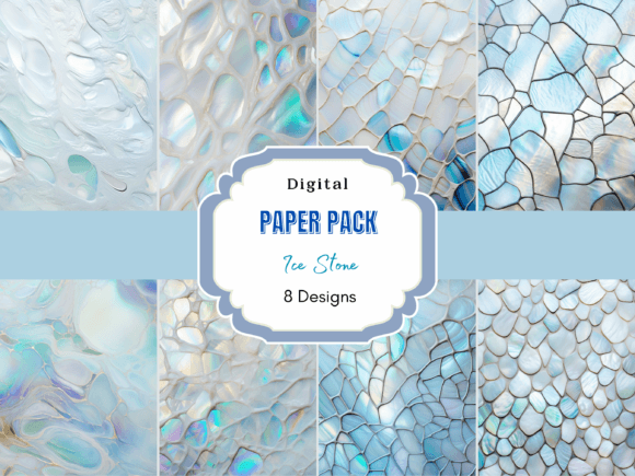 Download Ice Stone White Opal Digital Paper Pack - Opal digital paper Collection