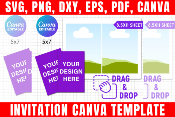 Download Invitation Canva Editable Template - Editable Collection
